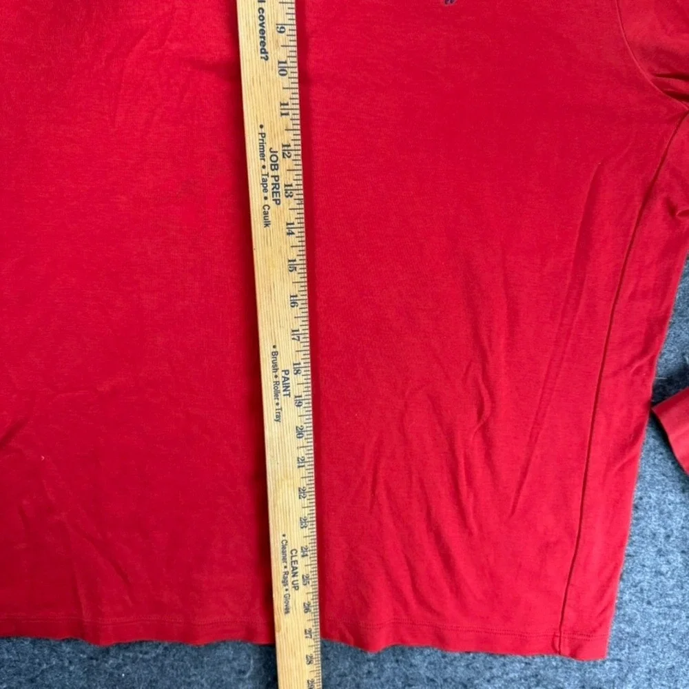 Polo by Ralph Lauren Mens‎ XL Mock Neck Red Pima Cotton 1/4 Zip Pullover Y2K